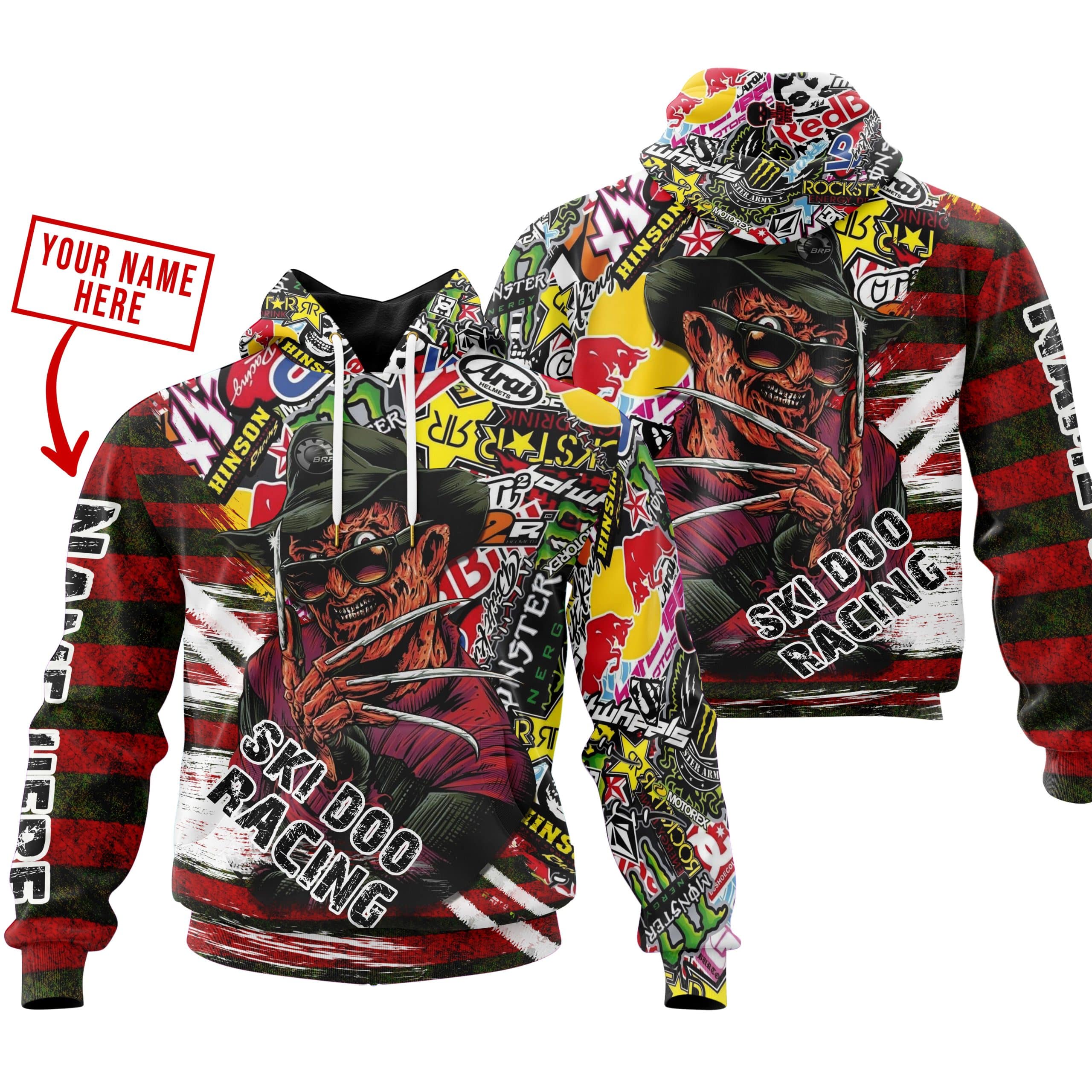 FREDDY KRUEGER SKI-DOO RACING | HOODIE & JERSEY | KID-YOUTH & ADULT