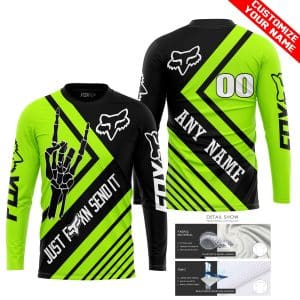 Custom name BraapGirls JUST FCKN SEND IT – FOX RACING NEON | HOODIE & JERSEY | KID-YOUTH & ADULT Brands for motocross girls and dirt bike riders - Brands view 1