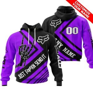 JUST FCKN SEND IT – FOX RACING PURPLE | HOODIE & JERSEY | KID-YOUTH & ADULT
