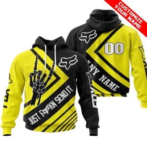 JUST FCKN SEND IT – FOX RACING YELLOW | HOODIE & JERSEY | KID-YOUTH & ADULT