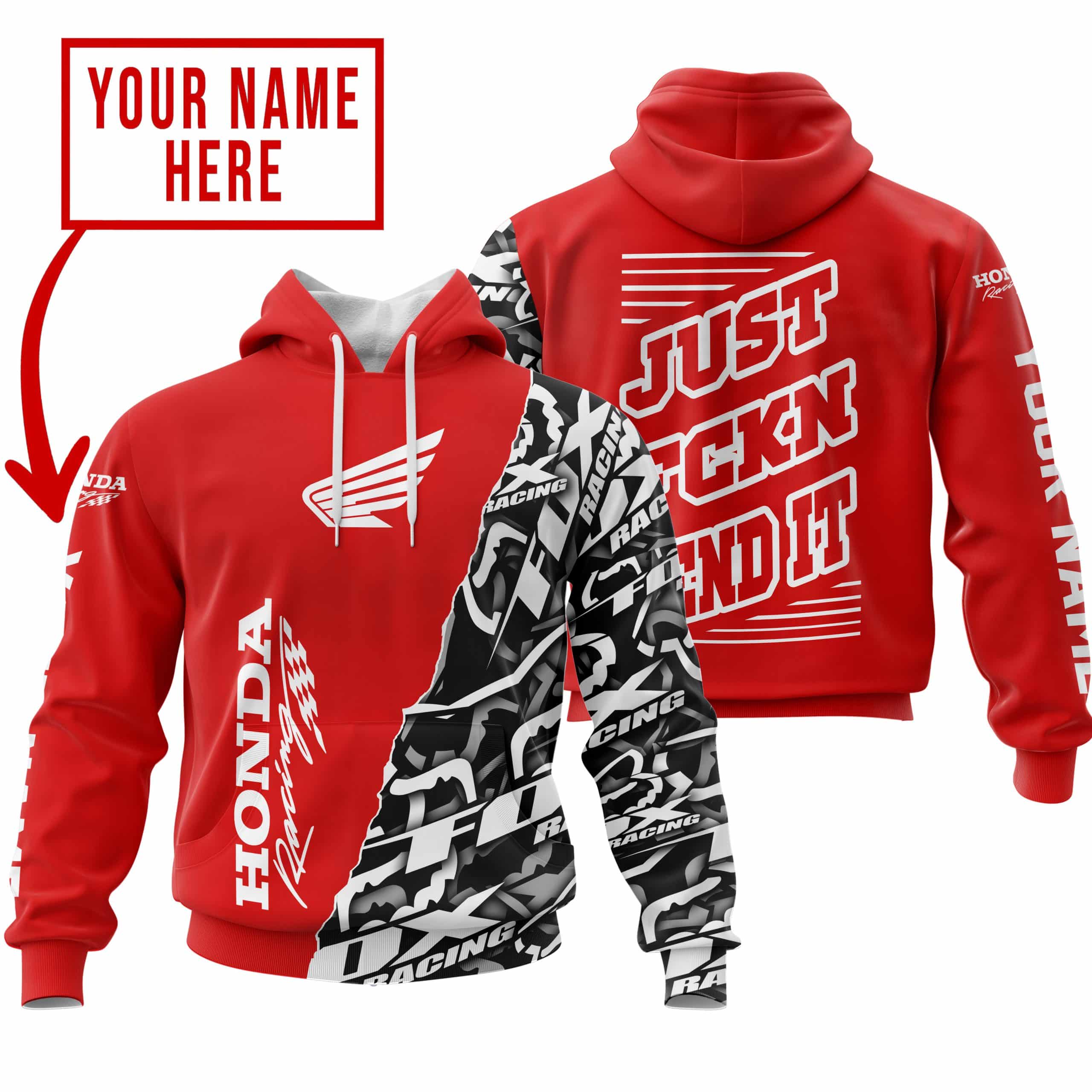 CUSTOM NAME RACING | HONDA RACING RED