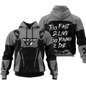 TOO FAST TO LIVE TOO YOUNG TO DIE – FLY RACING – GREY
