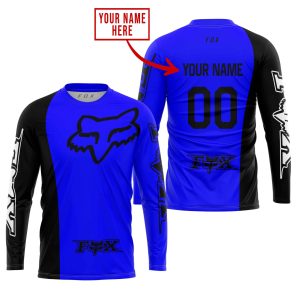 Custom name BraapGirls PREMIUM MX – CUSTOM NAME – FOX RACING – BLUE Brands for motocross girls and dirt bike riders - Brands view 1