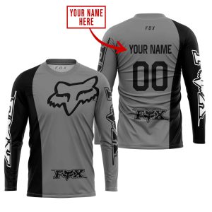 Custom name BraapGirls PREMIUM MX – CUSTOM NAME – FOX RACING – GREY Brands for motocross girls and dirt bike riders - Brands view 1