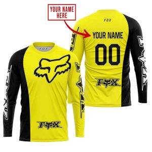 Custom name BraapGirls PREMIUM MX – CUSTOM NAME – FOX RACING – YELLOW Brands for motocross girls and dirt bike riders - Brands view 1