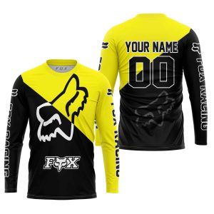 Custom name BraapGirls PREMIUM GIFT – CUSTOM NAME – FOX RACING – YELLOW Brands for motocross girls and dirt bike riders - Brands view 2