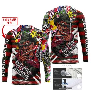 Custom name BraapGirls FREDDY KRUEGER SKI-DOO RACING | HOODIE & JERSEY | KID-YOUTH & ADULT Brands for motocross girls and dirt bike riders - Brands view 1