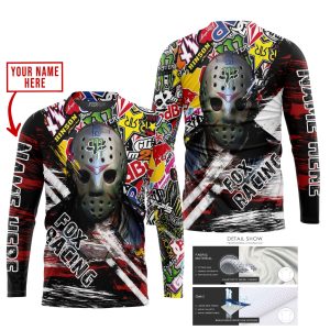 Custom name BraapGirls JASON VOORHEES FOX MONSTER RACING | HOODIE & JERSEY | KID-YOUTH & ADULT Brands for motocross girls and dirt bike riders - Brands view 1