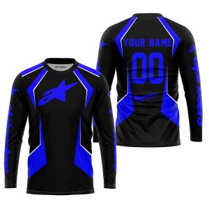 Custom name BraapGirls LIMITED EDITION – CUSTOM NAME ALPINESTARS – BLUE Alpinestars for motocross girls and dirt bike riders - Alpinestars view 1