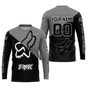 Custom name BraapGirls PREMIUM GIFT – CUSTOM NAME – FOX RACING – GREY Brands for motocross girls and dirt bike riders - Brands view 1