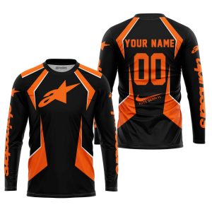 Custom name BraapGirls LIMITED EDITION – CUSTOM NAME ALPINESTARS – ORANGE Alpinestars for motocross girls and dirt bike riders - Alpinestars view 1