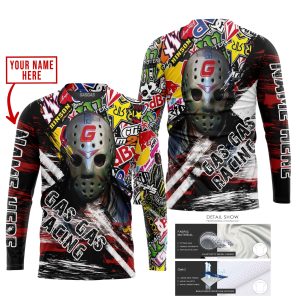 Custom name BraapGirls JASON VOORHEES GAS GAS RACING | HOODIE & JERSEY | KID-YOUTH & ADULT Brands for motocross girls and dirt bike riders - Brands view 1