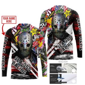 Custom name BraapGirls JASON VOORHEES SEA-DOO RACING | HOODIE & JERSEY | KID-YOUTH & ADULT Brands for motocross girls and dirt bike riders - Brands view 3