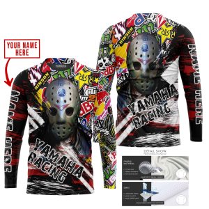 Custom name BraapGirls JASON VOORHEES YAMAHA BLUE RACING | HOODIE & JERSEY | KID-YOUTH & ADULT Brands for motocross girls and dirt bike riders - Brands view 1