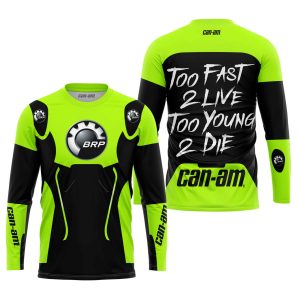 Custom name BraapGirls TOO FAST TO LIVE TOO YOUNG TO DIE – CAN AM – NEON Brands for motocross girls and dirt bike riders - Brands view 1