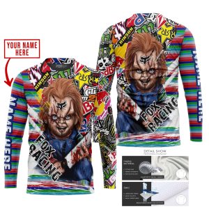 Custom name BraapGirls CHUCKY FOX RACING | HOODIE & JERSEY | KID-YOUTH & ADULT Brands for motocross girls and dirt bike riders - Brands view 1