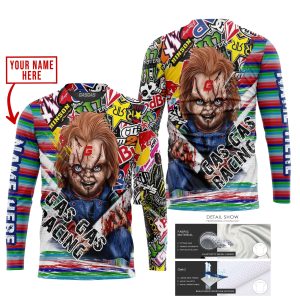 Custom name BraapGirls CHUCKY GAS GAS RACING | HOODIE & JERSEY | KID-YOUTH & ADULT Brands for motocross girls and dirt bike riders - Brands view 1