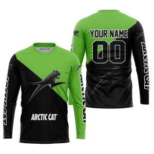 Custom name BraapGirls PREMIUM GIFT – CUSTOM NAME – ARCTIC CAT – GREEN Arctic Cat for motocross girls and dirt bike riders - Arctic Cat view 2