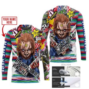 Custom name BraapGirls CHUCKY ROCKSTARS RACING | HOODIE & JERSEY | KID-YOUTH & ADULT Brands for motocross girls and dirt bike riders - Brands view 1