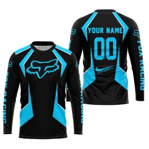 Custom name BraapGirls LIMITED EDITION – CUSTOM NAME FOX RACING – SKY BLUE Brands for motocross girls and dirt bike riders - Brands view 1