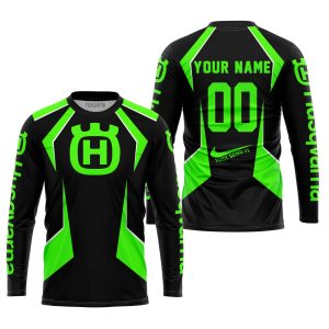 Custom name BraapGirls LIMITED EDITION – CUSTOM NAME HUSQVARNA – GREEN Brands for motocross girls and dirt bike riders - Brands view 1