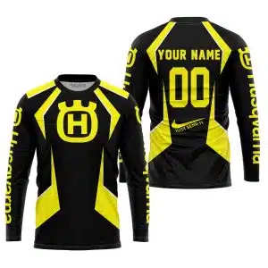Custom name BraapGirls LIMITED EDITION – CUSTOM NAME HUSQVARNA – YELLOW Brands for motocross girls and dirt bike riders - Brands view 1