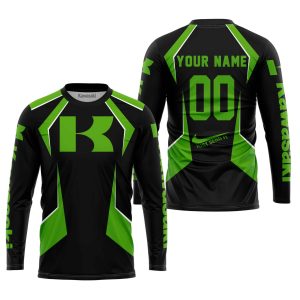 Custom name BraapGirls LIMITED EDITION – CUSTOM NAME KAWASAKI – GREEN Brands for motocross girls and dirt bike riders - Brands view 1