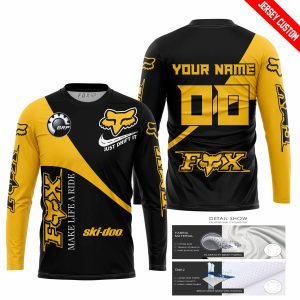 Custom name BraapGirls MAKE LIFE A RIDE JUST SEND IT – SKI DOO – YELLOW Brands for motocross girls and dirt bike riders - Brands view 1