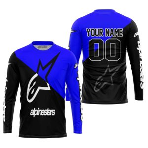 Custom name BraapGirls PREMIUM GIFT – CUSTOM NAME – ALPINESTARS – BLUE Alpinestars for motocross girls and dirt bike riders - Alpinestars view 2