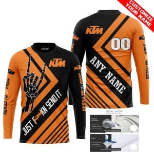 Custom name BraapGirls JUST FCKN SEND IT – KTM | HOODIE & JERSEY | KID-YOUTH & ADULT Brands for motocross girls and dirt bike riders - Brands view 1