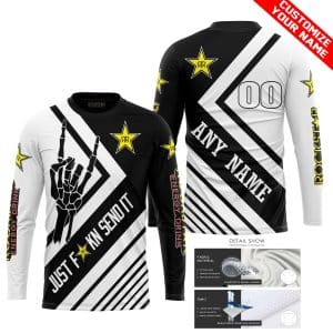 Custom name BraapGirls JUST FCKN SEND IT – ROCKSTAR RACING | HOODIE & JERSEY | KID-YOUTH & ADULT Brands for motocross girls and dirt bike riders - Brands view 1