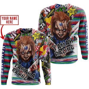 Custom name BraapGirls CHUCKY YAMAHA BLUE RACING | HOODIE & JERSEY | KID-YOUTH & ADULT Brands for motocross girls and dirt bike riders - Brands view 2