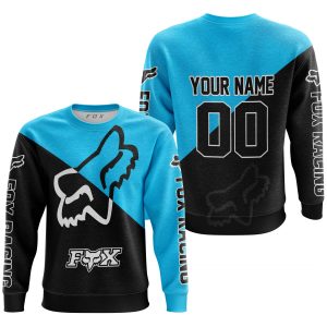 Custom name BraapGirls PREMIUM GIFT – CUSTOM NAME – FOX RACING – SKY BLUE Brands for motocross girls and dirt bike riders - Brands view 1