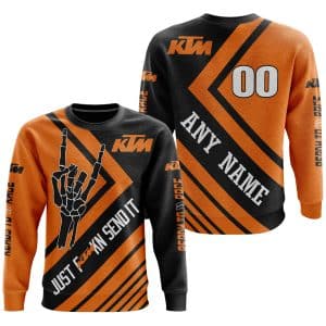 Custom name BraapGirls JUST FCKN SEND IT – KTM | HOODIE & JERSEY | KID-YOUTH & ADULT Brands for motocross girls and dirt bike riders - Brands view 2
