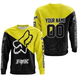 Custom name BraapGirls PREMIUM GIFT – CUSTOM NAME – FOX RACING – YELLOW Brands for motocross girls and dirt bike riders - Brands view 1