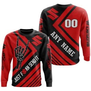 Custom name BraapGirls JUST FCKN SEND IT – SUZUKI | HOODIE & JERSEY | KID-YOUTH & ADULT Brands for motocross girls and dirt bike riders - Brands view 2