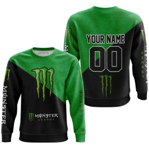 Custom name BraapGirls PREMIUM GIFT – CUSTOM NAME – MONSTER ENERGY – GREEN Brands for motocross girls and dirt bike riders - Brands view 1
