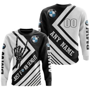 Custom name BraapGirls JUST FCKN SEND IT – BMW RACING | HOODIE & JERSEY | KID-YOUTH & ADULT BMW for motocross girls and dirt bike riders - BMW view 2