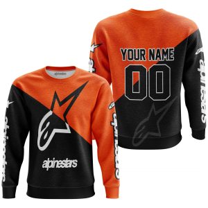 Custom name BraapGirls PREMIUM GIFT – CUSTOM NAME – ALPINESTARS – ORANGE Alpinestars for motocross girls and dirt bike riders - Alpinestars view 1