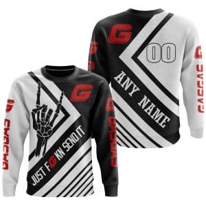 Custom name BraapGirls JUST FCKN SEND IT – GAS GAS RACING | HOODIE & JERSEY | KID-YOUTH & ADULT Brands for motocross girls and dirt bike riders - Brands view 2