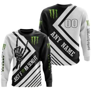 Custom name BraapGirls JUST FCKN SEND IT – MONSTER RACING | HOODIE & JERSEY | KID-YOUTH & ADULT Brands for motocross girls and dirt bike riders - Brands view 2