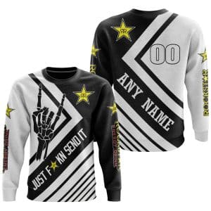 Custom name BraapGirls JUST FCKN SEND IT – ROCKSTAR RACING | HOODIE & JERSEY | KID-YOUTH & ADULT Brands for motocross girls and dirt bike riders - Brands view 2