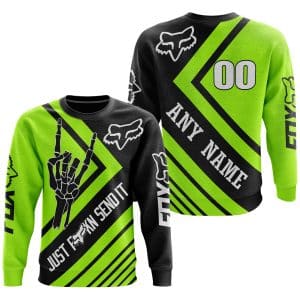 Custom name BraapGirls JUST FCKN SEND IT – FOX RACING NEON | HOODIE & JERSEY | KID-YOUTH & ADULT Brands for motocross girls and dirt bike riders - Brands view 2