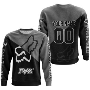 Custom name BraapGirls PREMIUM GIFT – CUSTOM NAME – FOX RACING – GREY Brands for motocross girls and dirt bike riders - Brands view 2