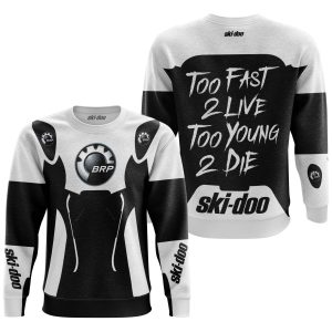 Custom name BraapGirls TOO FAST TO LIVE TOO YOUNG TO DIE – SKI DOO – WHITE Brands for motocross girls and dirt bike riders - Brands view 2