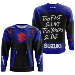 Custom name BraapGirls TOO FAST TO LIVE TOO YOUNG TO DIE – SUZUKI – BLUE Brands for motocross girls and dirt bike riders - Brands view 2