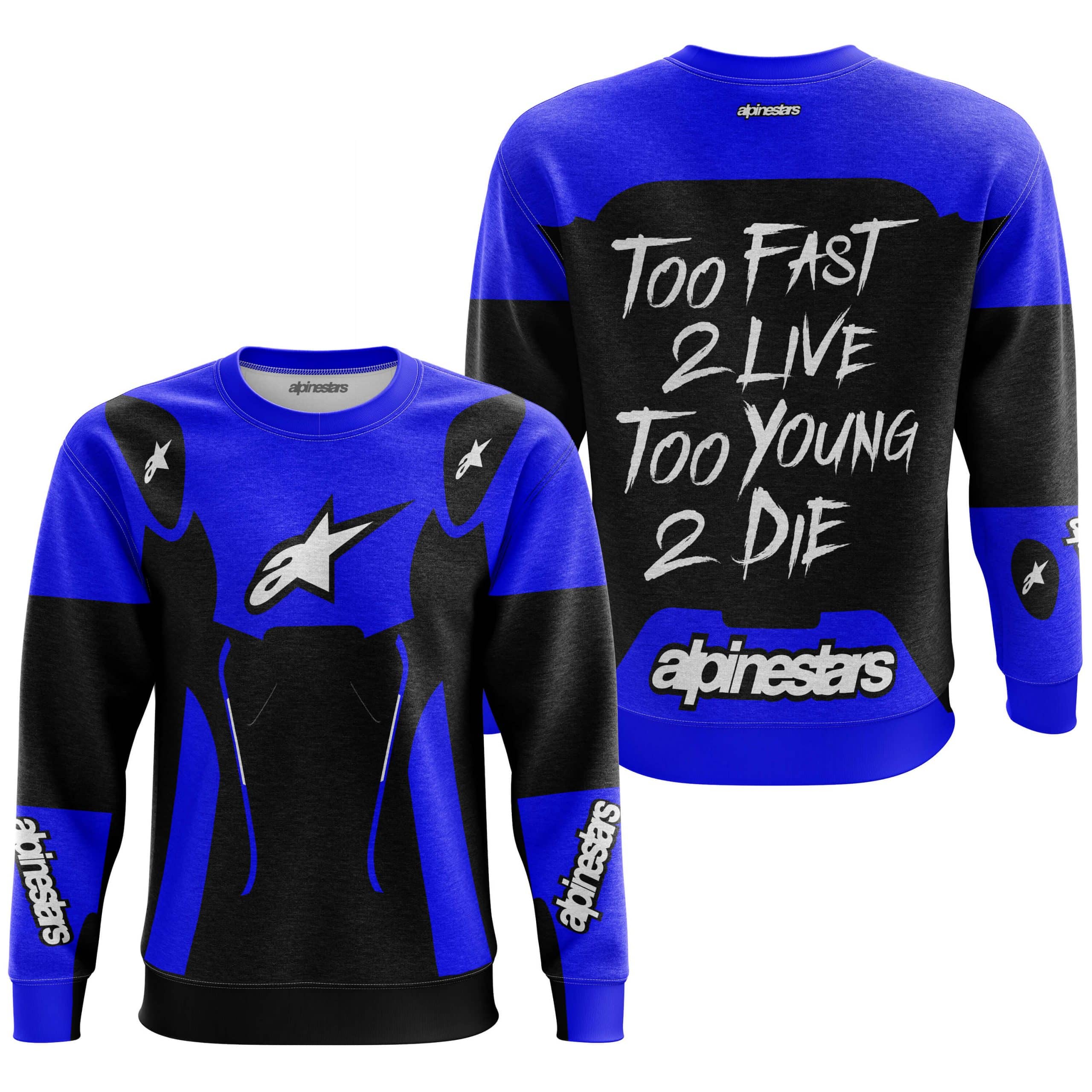 TOO FAST TO LIVE TOO YOUNG TO DIE - ALPINESTARS - BLUE view 4