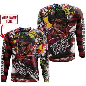 Custom name BraapGirls FREDDY KRUEGER ROCKSTARS RACING | HOODIE & JERSEY | KID-YOUTH & ADULT Brands for motocross girls and dirt bike riders - Brands view 2