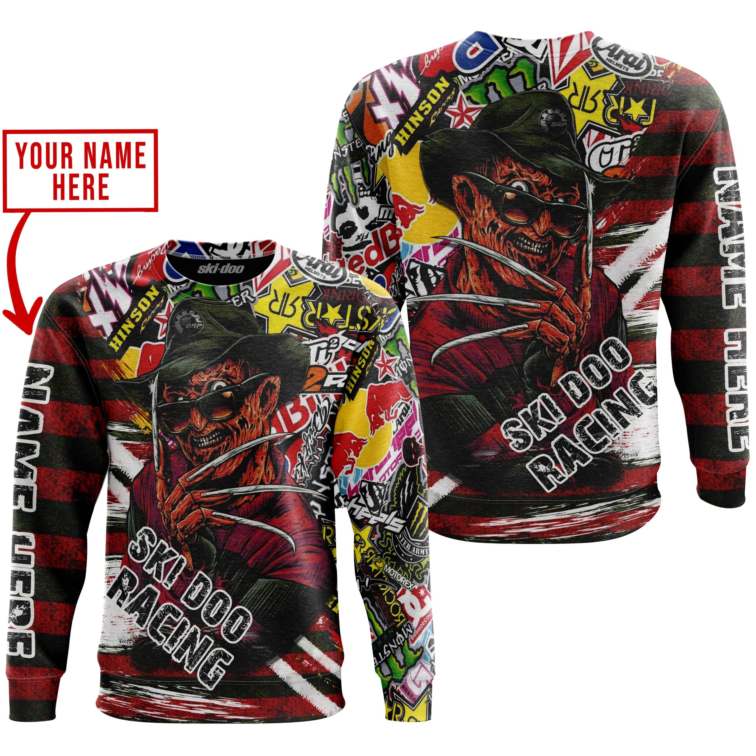 FREDDY KRUEGER SKI-DOO RACING | HOODIE & JERSEY | KID-YOUTH & ADULT view 4