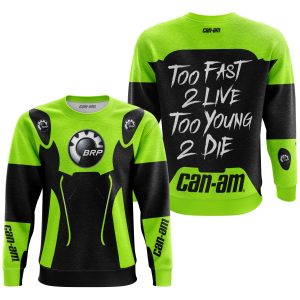Custom name BraapGirls TOO FAST TO LIVE TOO YOUNG TO DIE – CAN AM – NEON Brands for motocross girls and dirt bike riders - Brands view 2